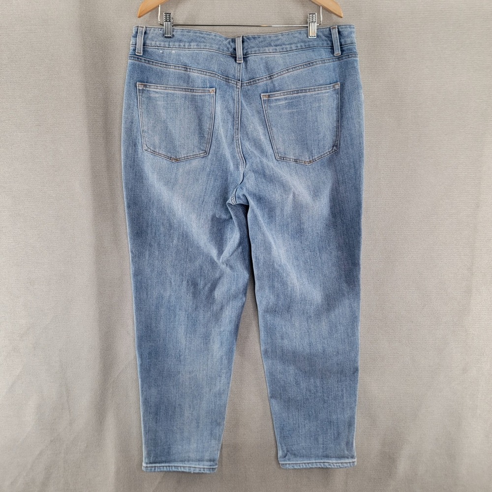 Talbots Everyday Relaxed Jeans Patch Leg Light Wash Womens 16 Boho Ankle - Picture 2 of 9